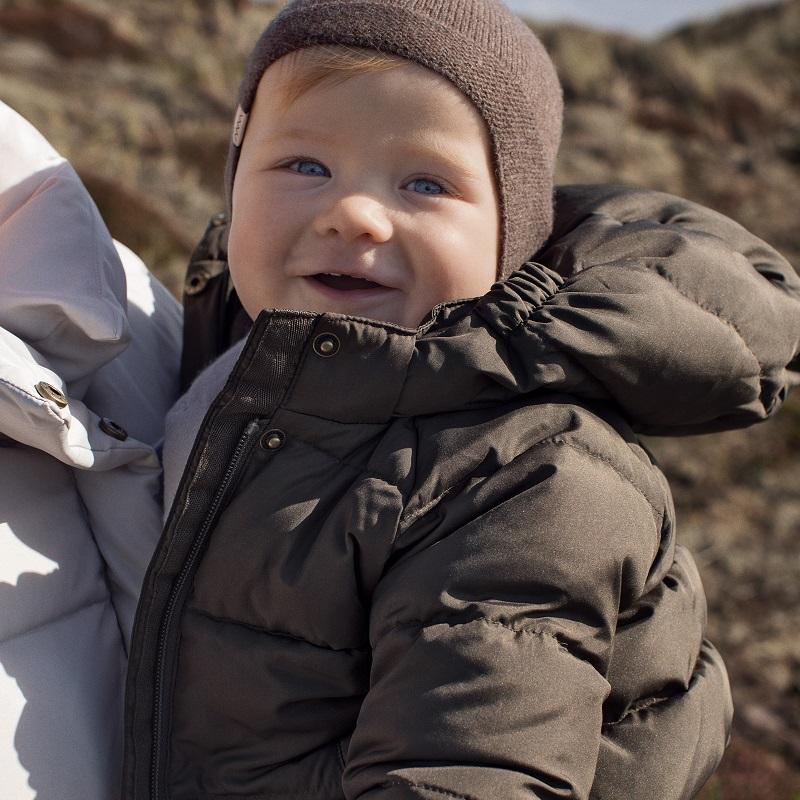 Aly, Baby hat - Dark Brown Mel.