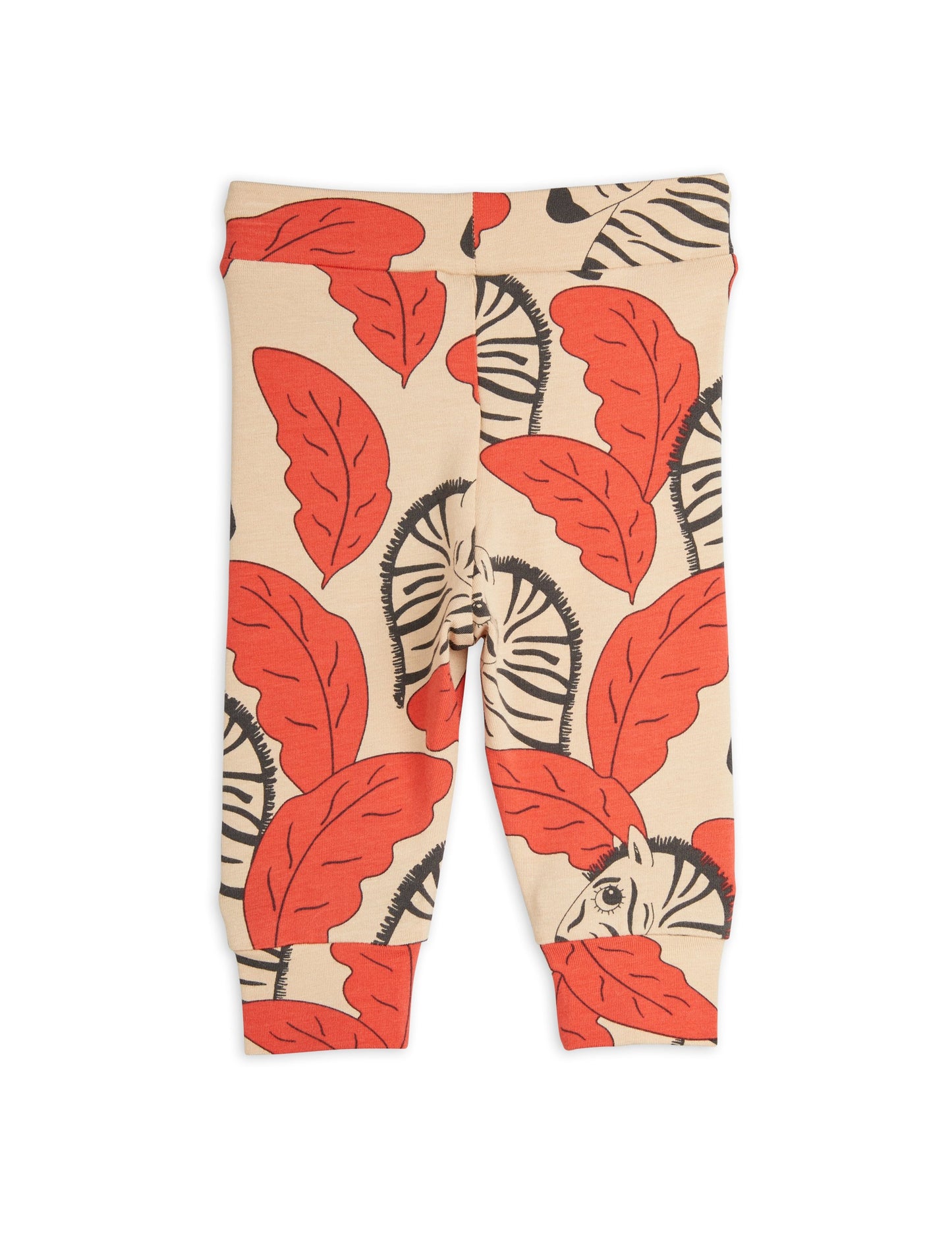 Zebra leggings Nyfödd Röd