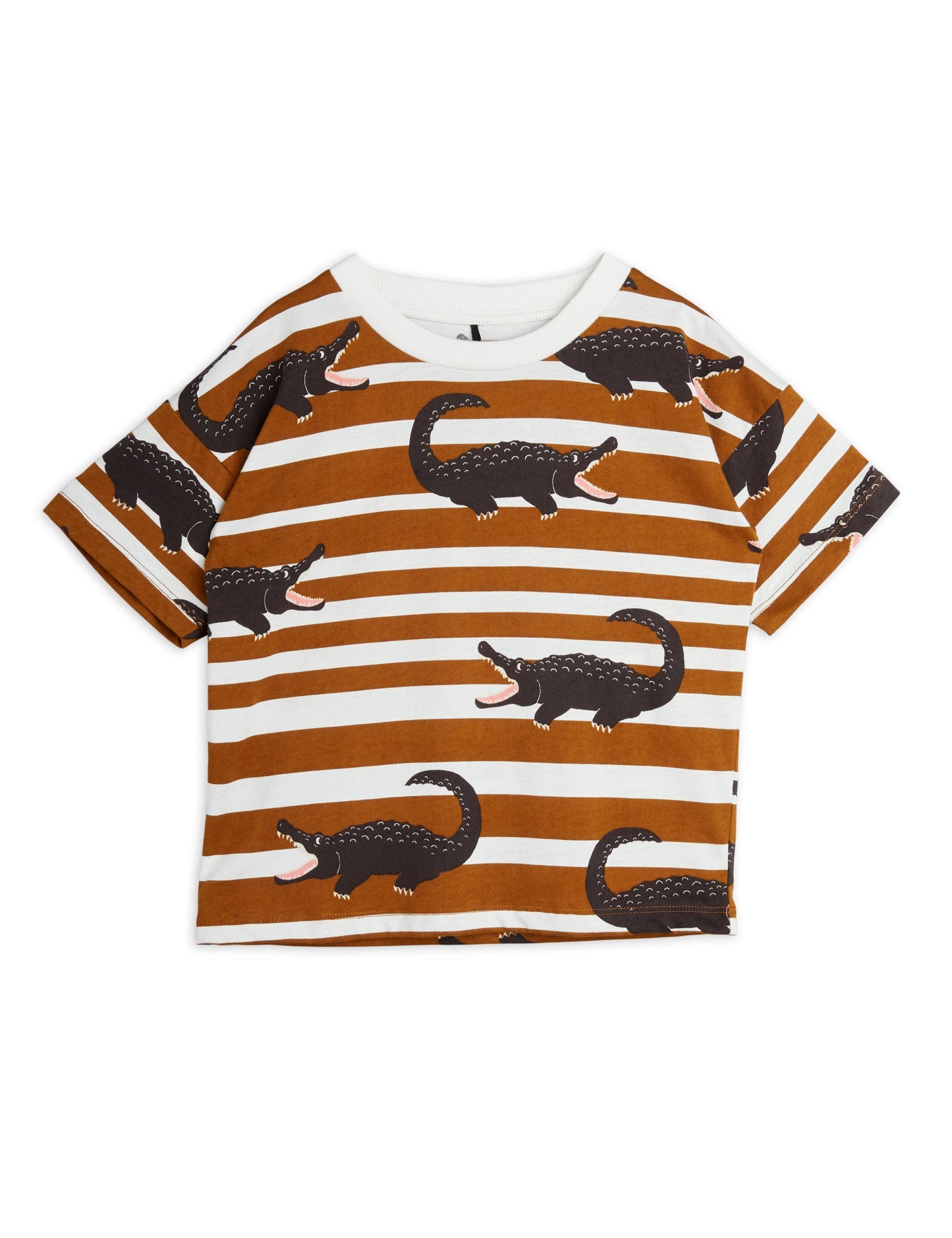 Crocodile Stripe T-Shirt Brun