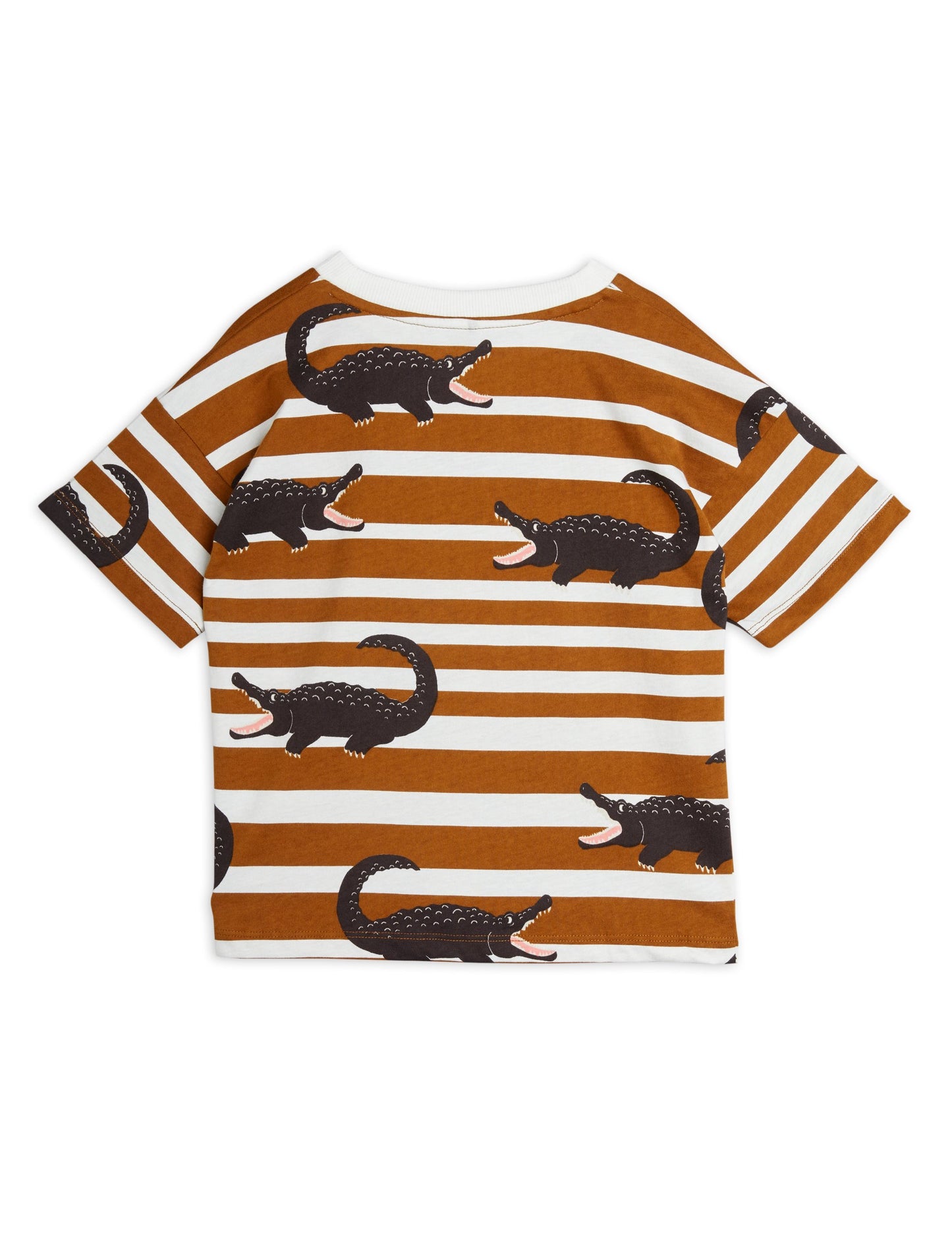 Crocodile Stripe T-Shirt Brun