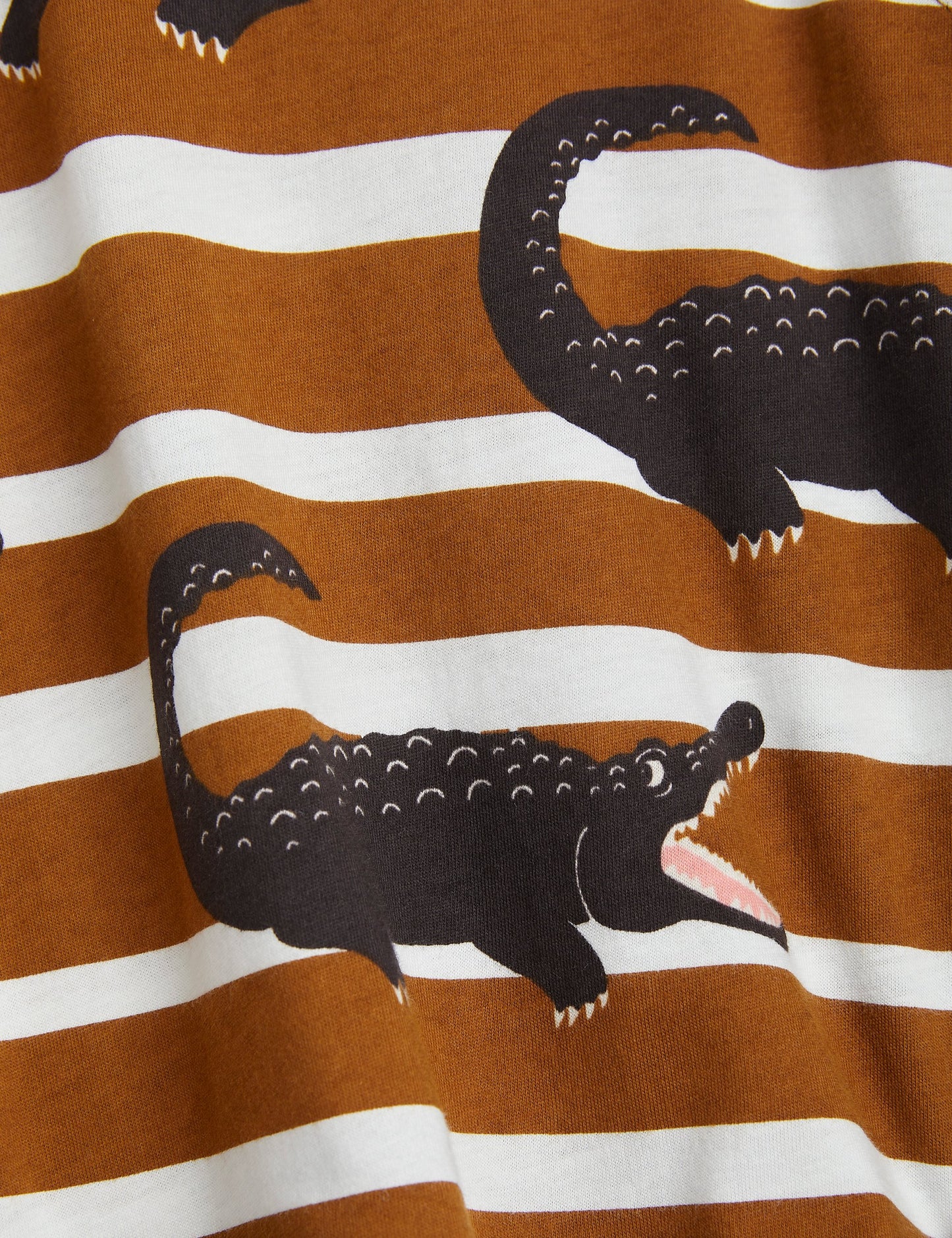 Crocodile Stripe T-Shirt Brun