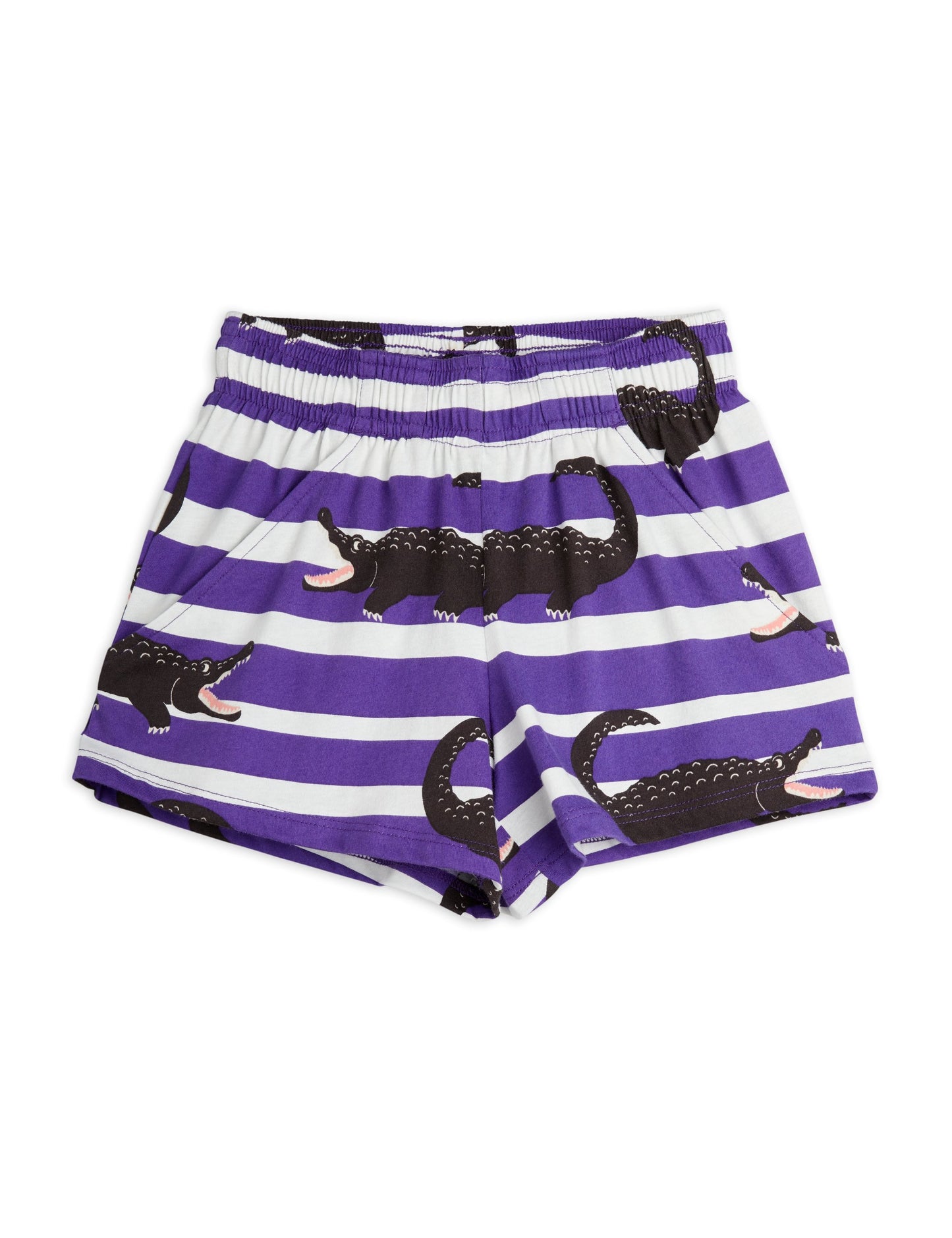 Crocodile Stripe Shorts Lila