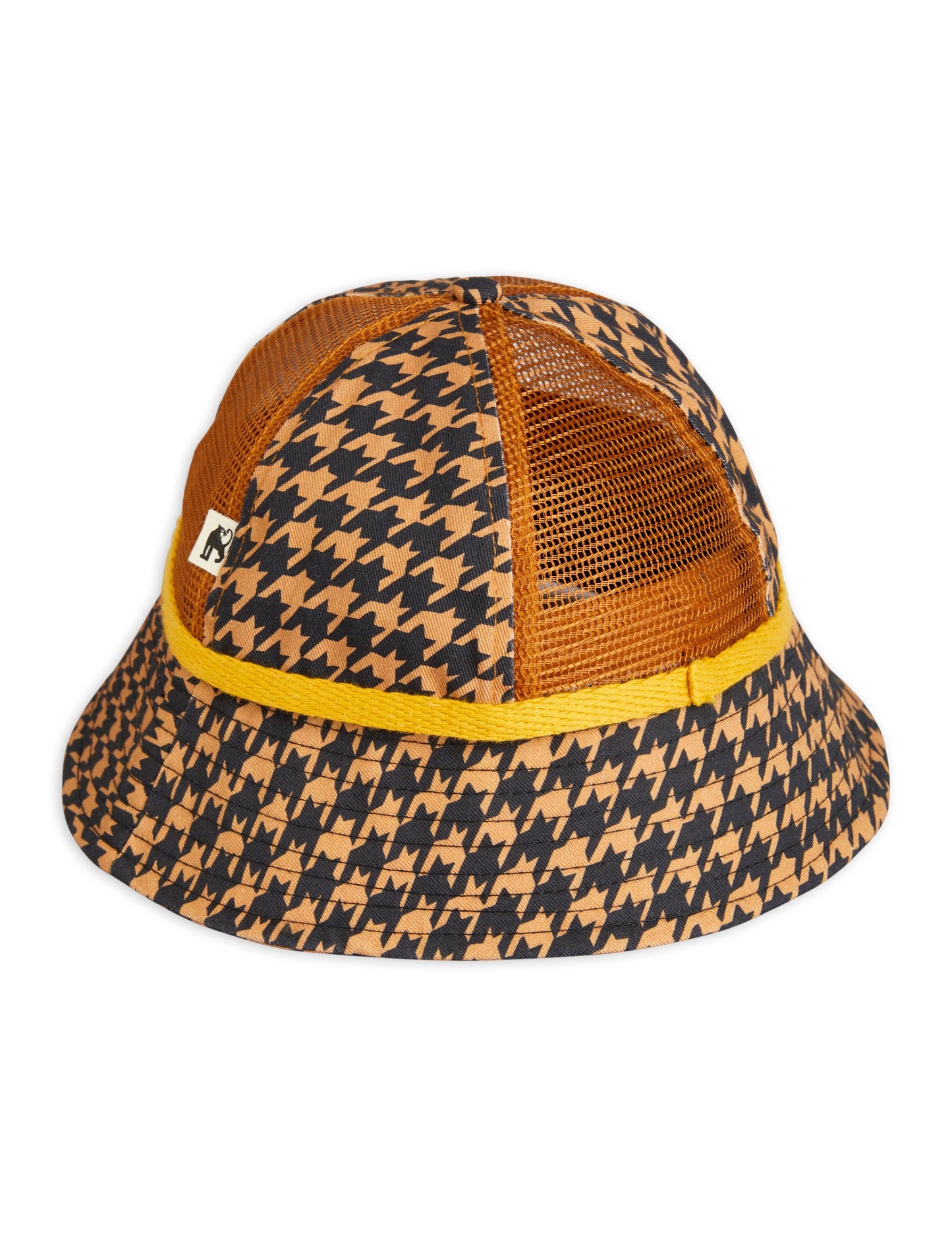Houndstooth Solhatt Brun