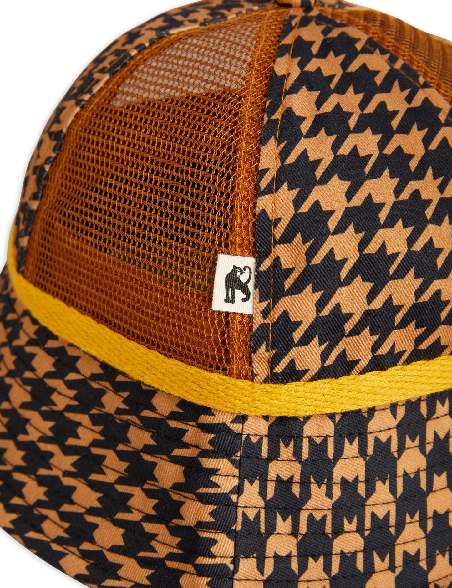 Houndstooth Solhatt Brun