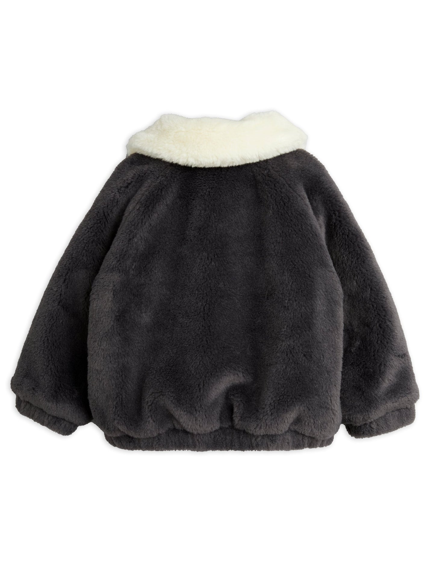 Faux Fur Aviator Jacket Dark Grey