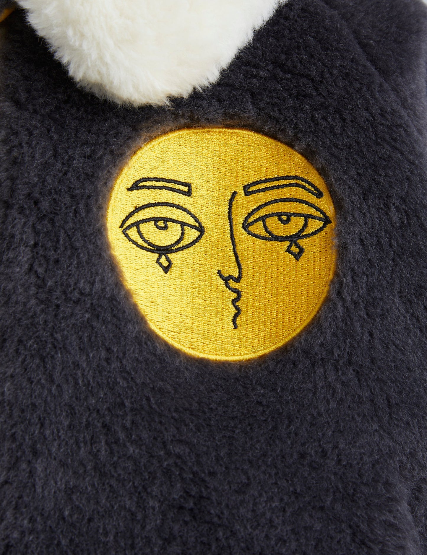 Faux Fur Aviator Jacket Dark Grey