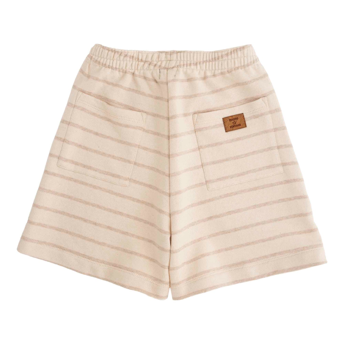 Stripped Boy Shorts Light Brown