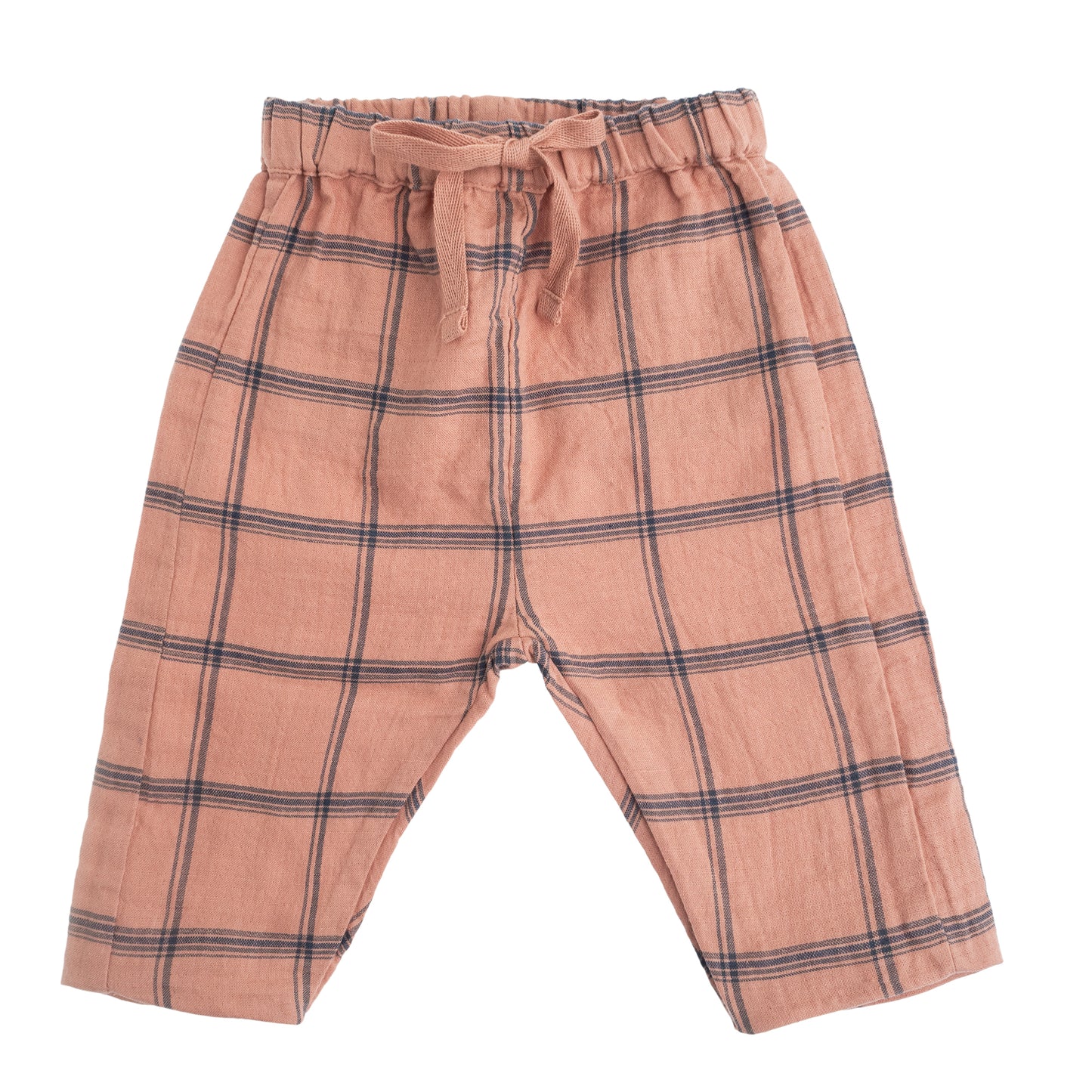 Baby Checked Pants Light Brown