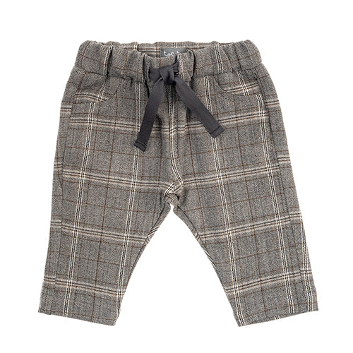 Baby Checked Pants dark grey
