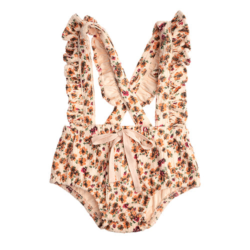 Coulotte With Suspenders Flower pink