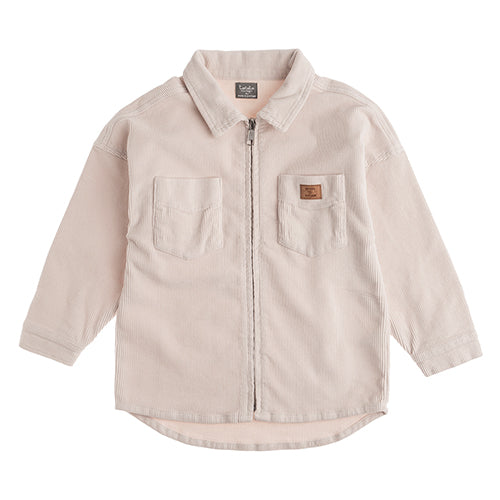 Corduroy Overshirt With Print off white