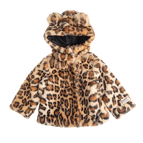 Baby Fur Coat Bear Hood brown