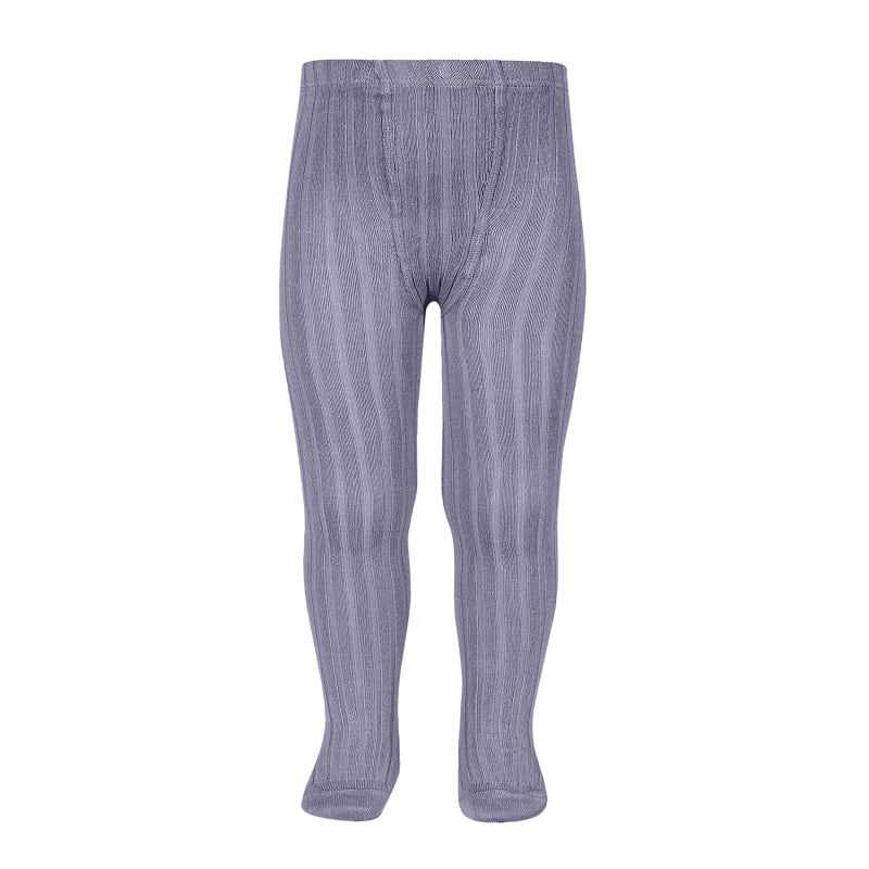 Wide Rib Basic Tights Lavender
