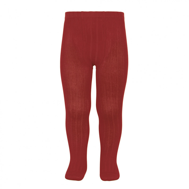 Wide Rib Basic Tights Ruby