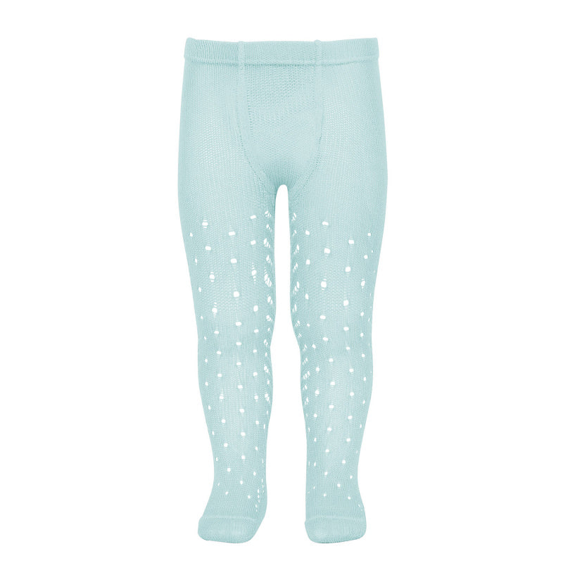 Perle Side Openwork tights Aquamarine