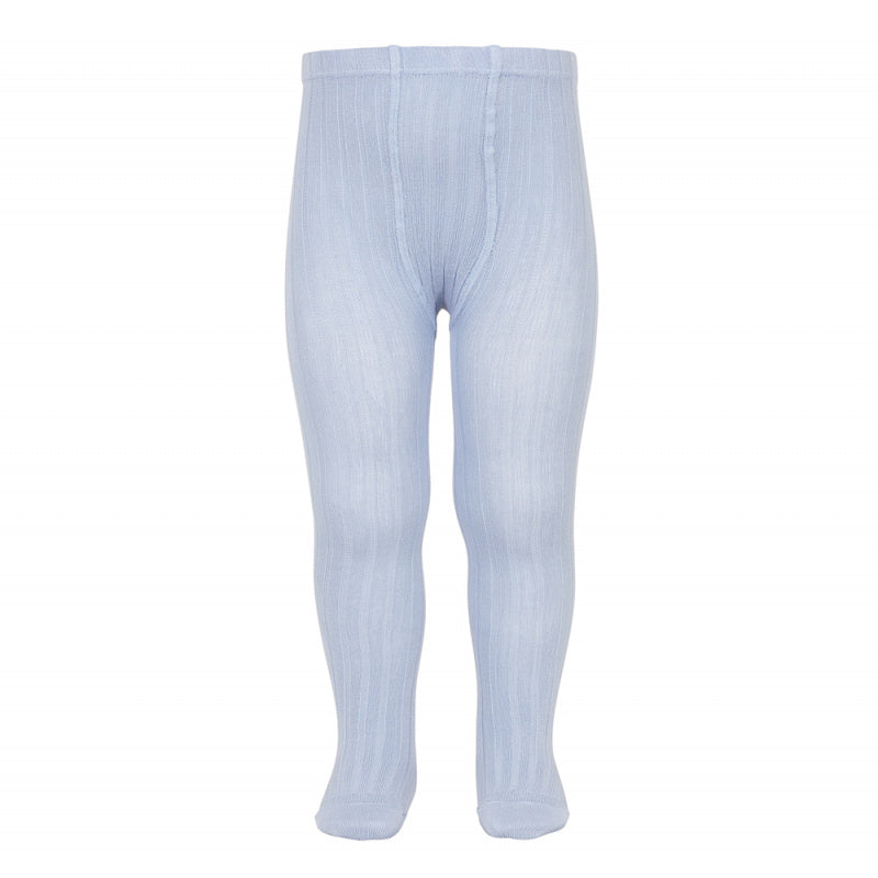 Wide Rib Basic Tights Light Blue