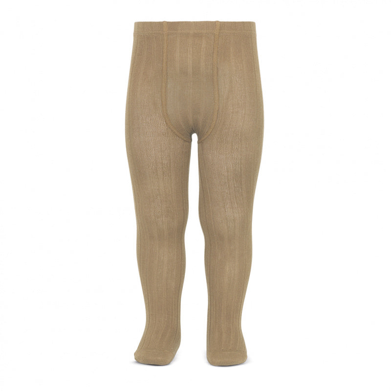 Wide Rib Basic Tights Camel