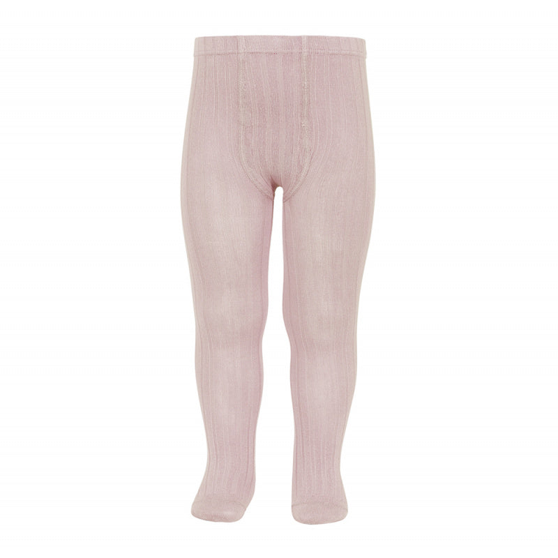 Wide Rib Basic Tights Old Rose