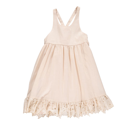 Danita Light Cotton Frill Dress Rose