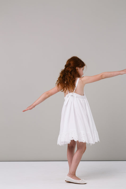 Danita Light Cotton Frill Dress Rose