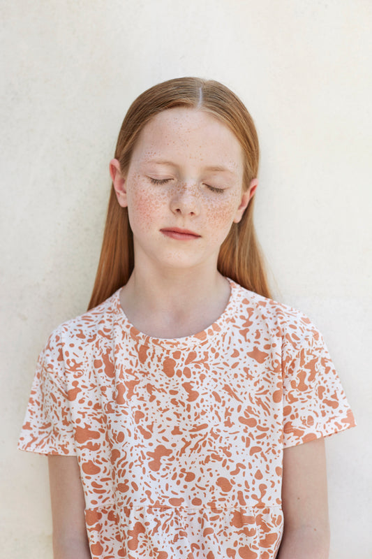 Enamel SS Oversized Dress Pale Pink/Dark Peach