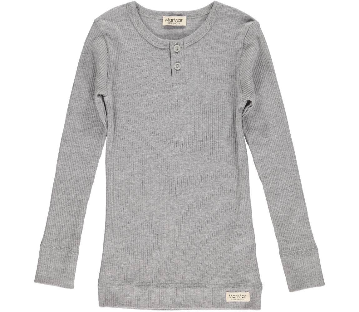 Tee LS, T-shirt - Grey Melange