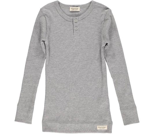 Tee LS, T-shirt - Grey Melange