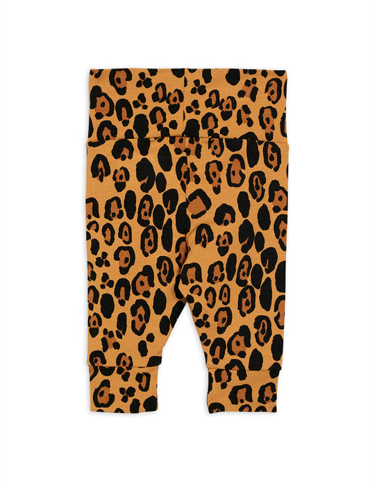 Basic Leopard Leggings Nyfödd Beige