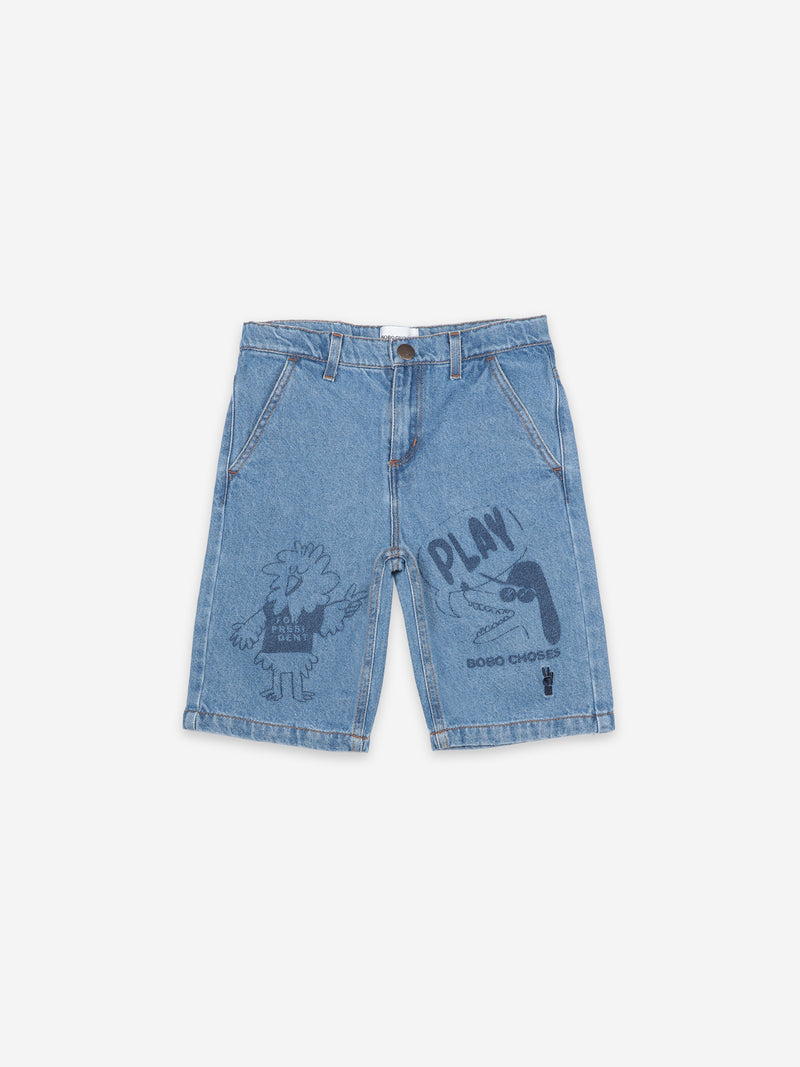 Bird & Dog Play Denim Bermuda