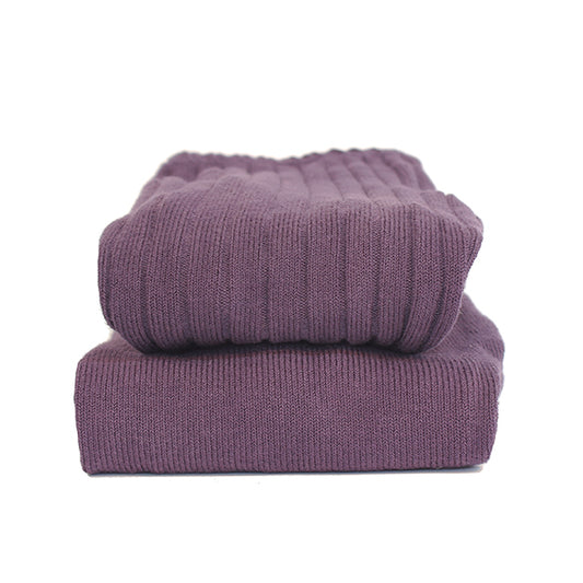 Wide Rib Basic Tights Eggplant