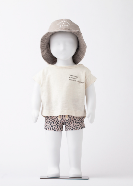 Checked Cap Light Brown