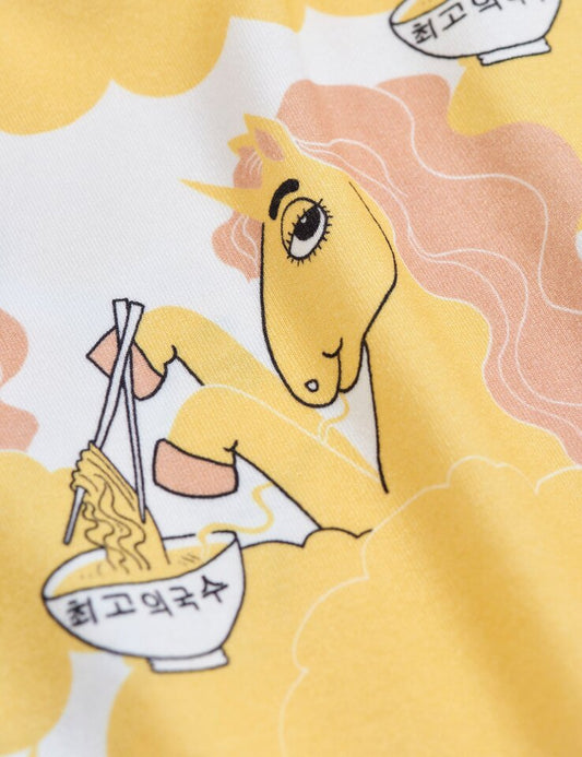 Unicorn Noodles AOP SS T-shirt Yellow