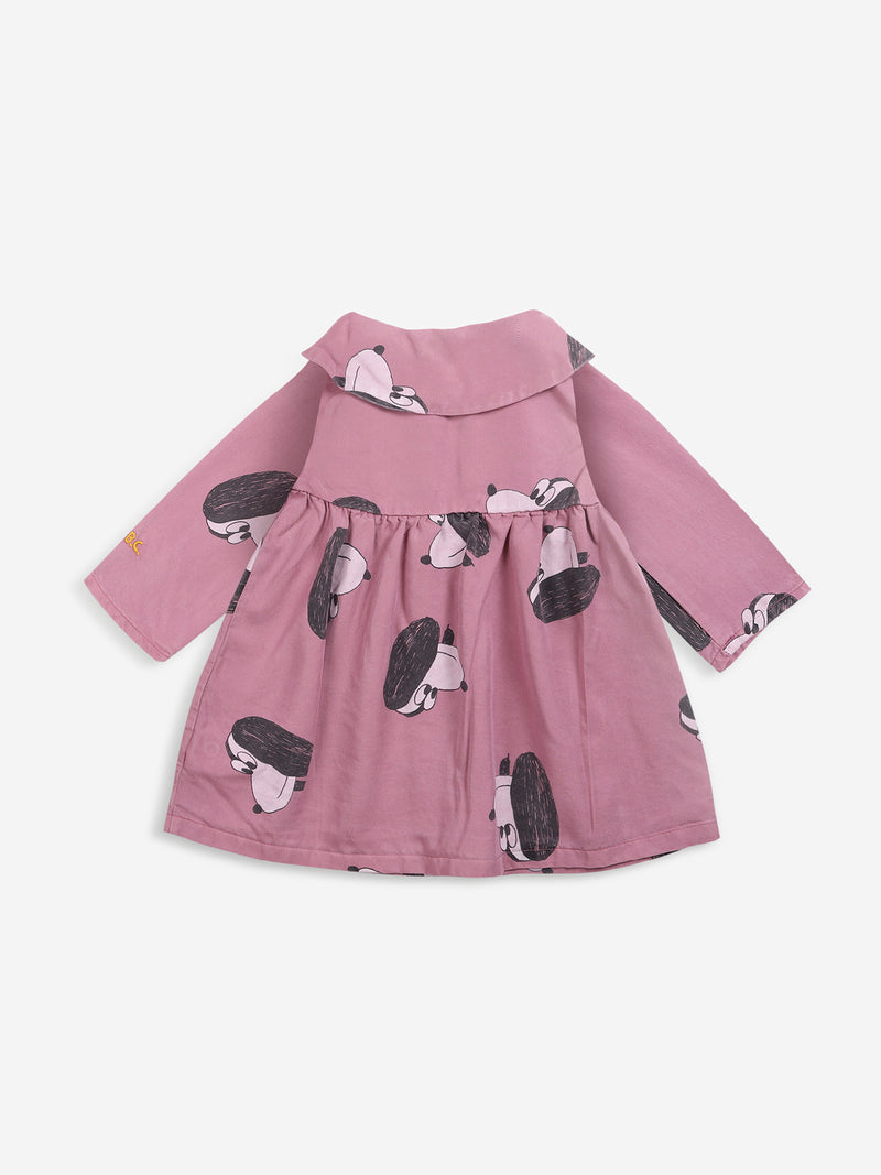 Doggie all over buttoned woven dress mesa rose