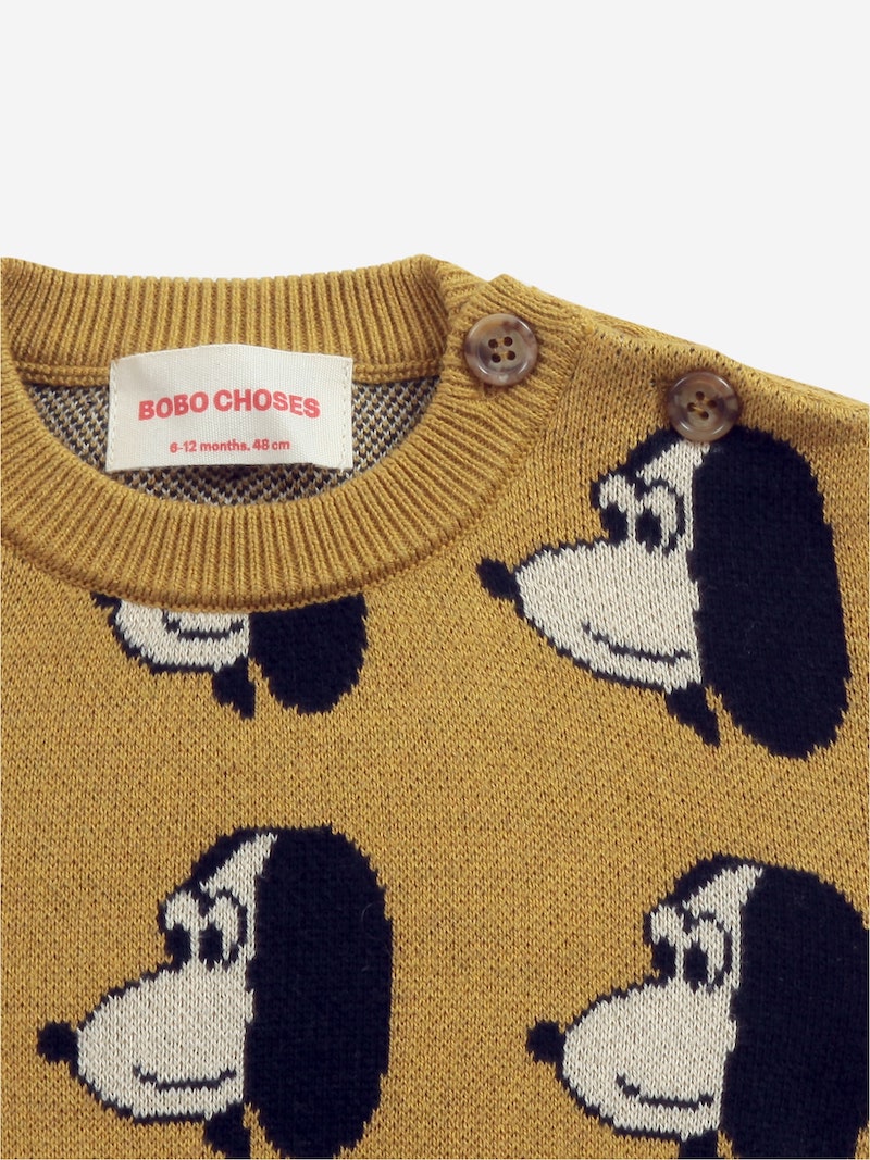Doggie All Over knitted jumper apple cinnamon