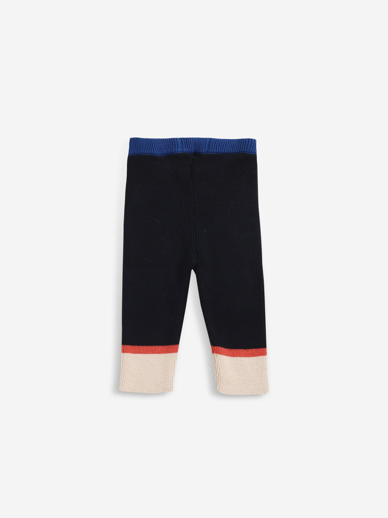 Multicolor knitted pants twilight blue