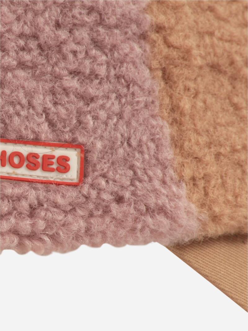 Color Block sheepskin cap mesa rose