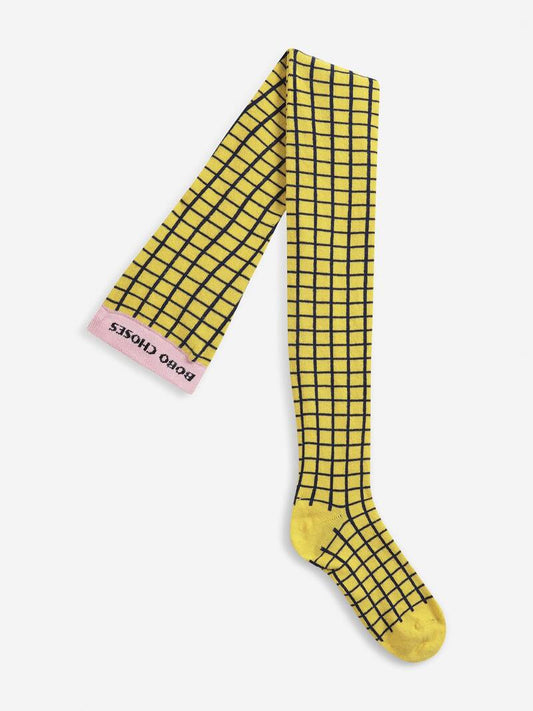 Checkered yellow tights cadmium yellow