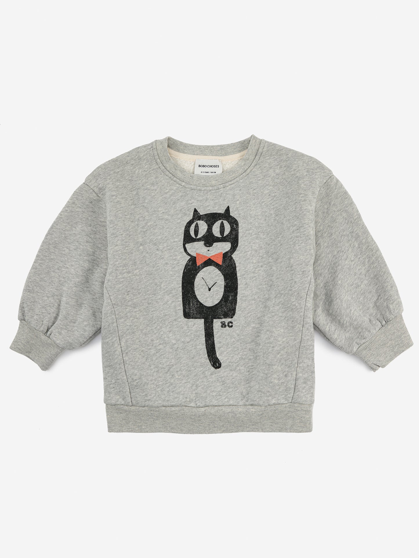 Cat O'clock grey melange sweatshirt