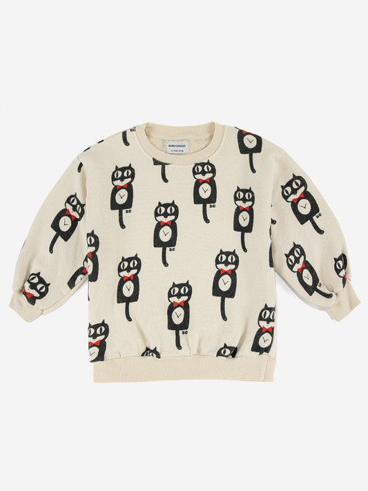 Cat O'Clock all over sweatshirt