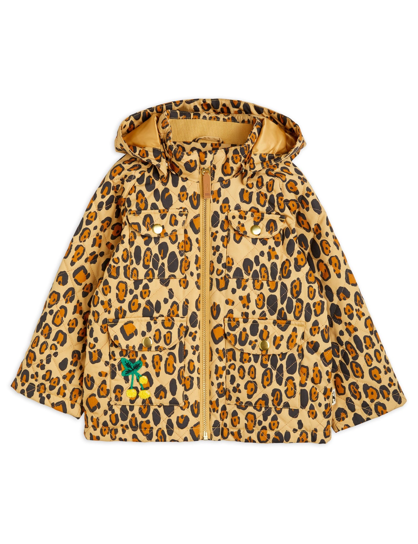 Leopard Quilted Jacket Brown