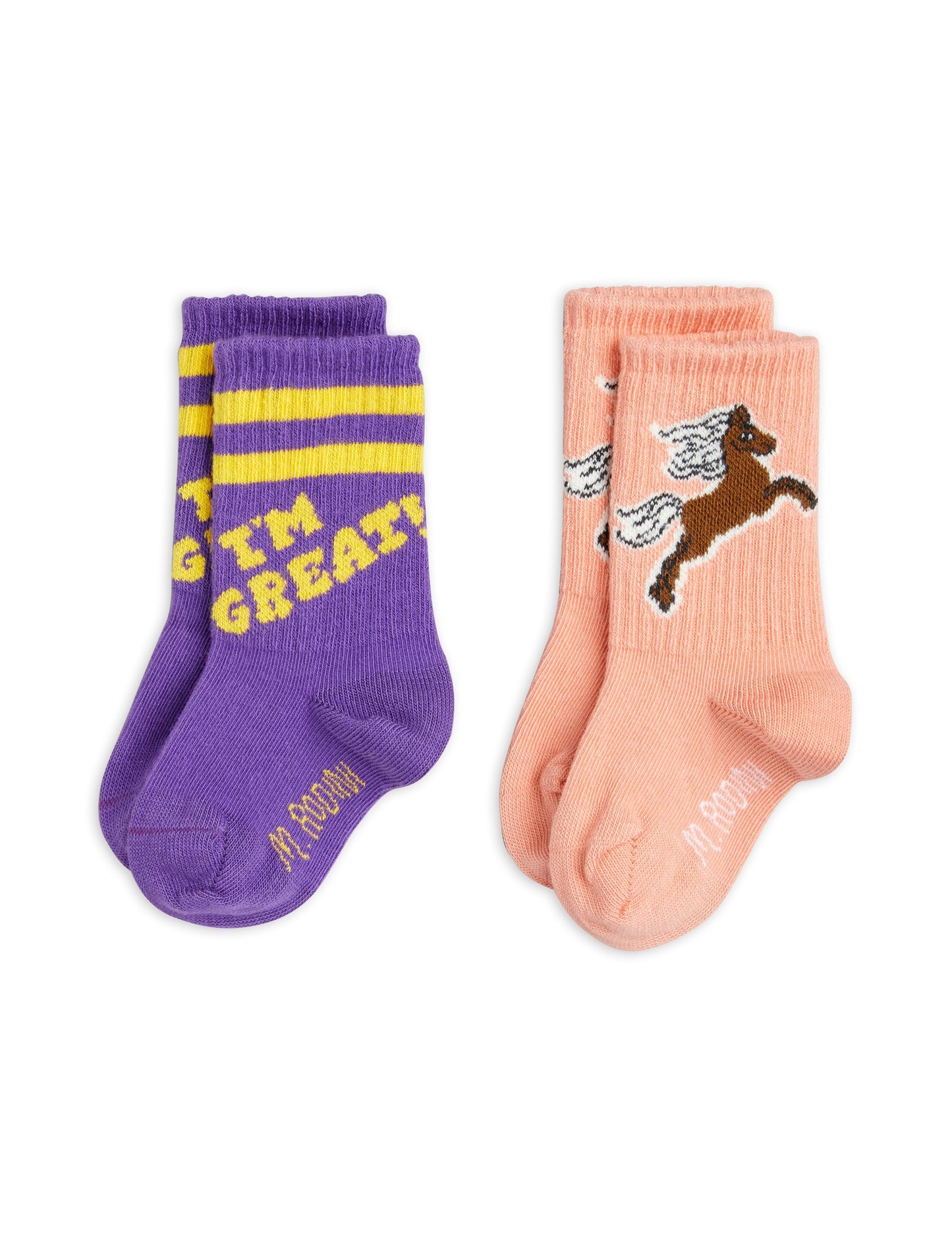 I am Great Socks 2-Pack Purple Pink