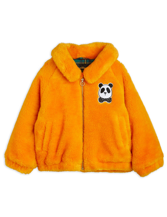 Faux Fur Aviator Jacket Yellow