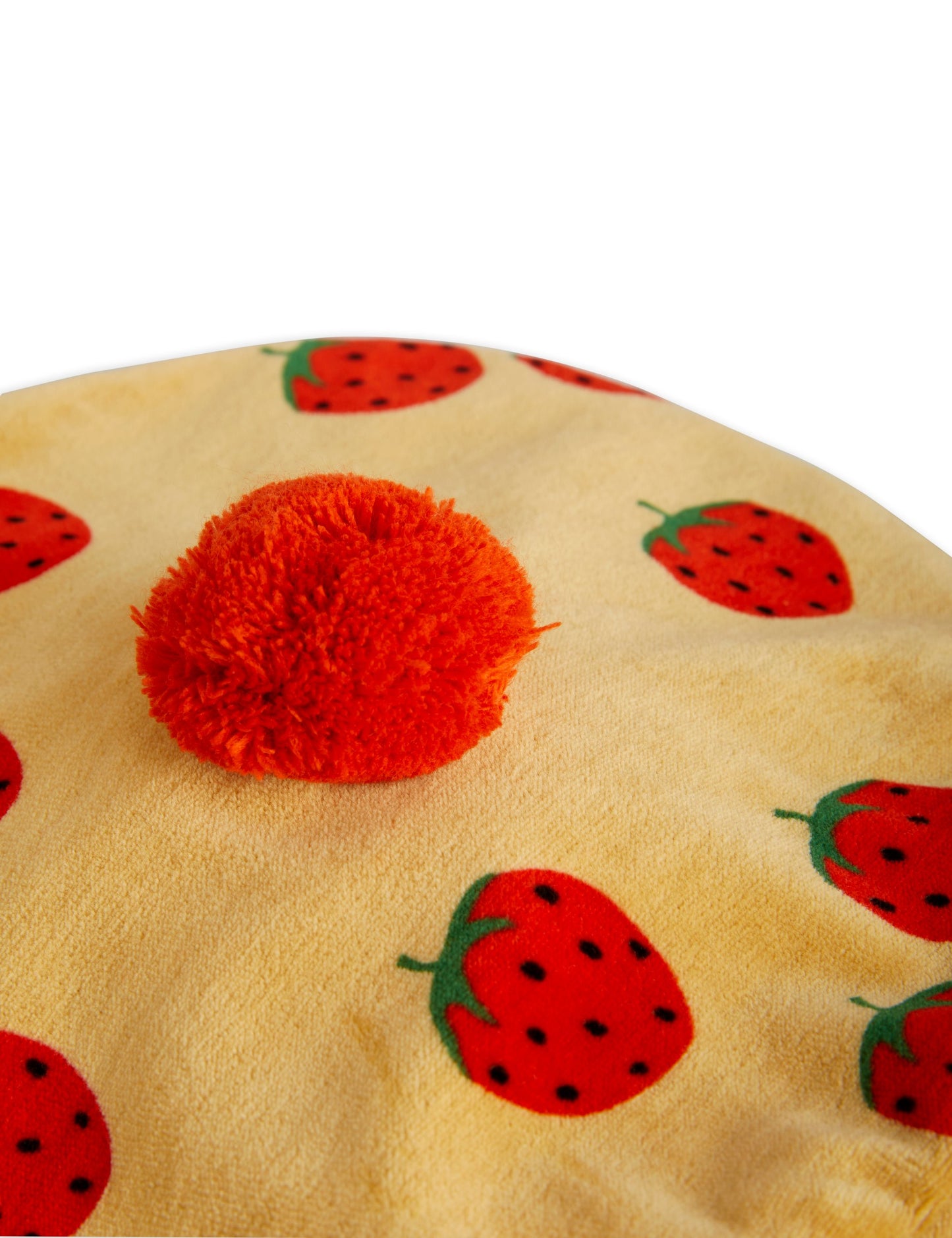 Strawberries Velour Beret Beige