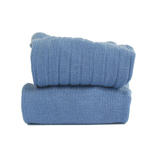 Wide Rib Basic Tights French Blue