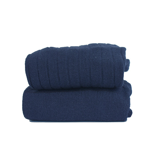 Wide Rib Basic Tights Navy Blue
