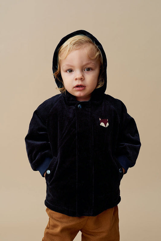 Basil Jacket Blueberry Fuzzy Emb