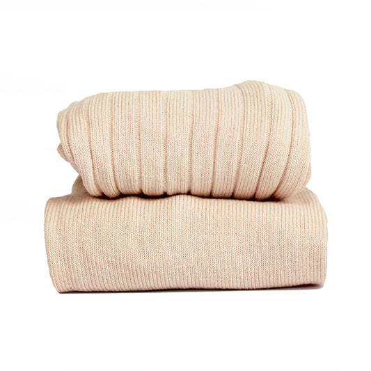 Wide Rib Basic Tights Nude