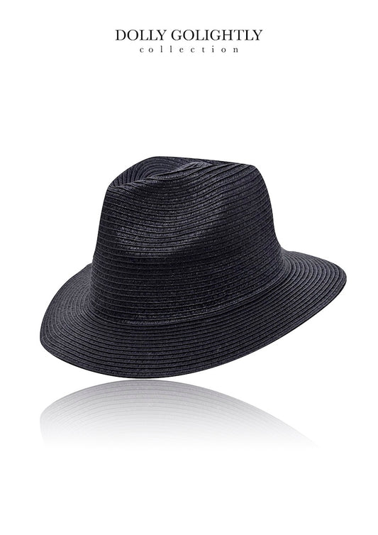 Dolly Golightly Fedora Hat Black