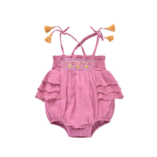 Emmaline Rompers Raspberry