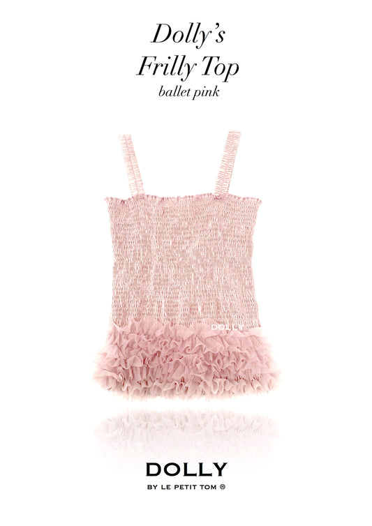 Frilly Top Linne Ballet Pink